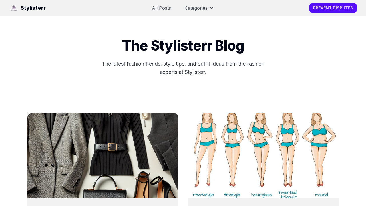 Content/blog section for styling insights