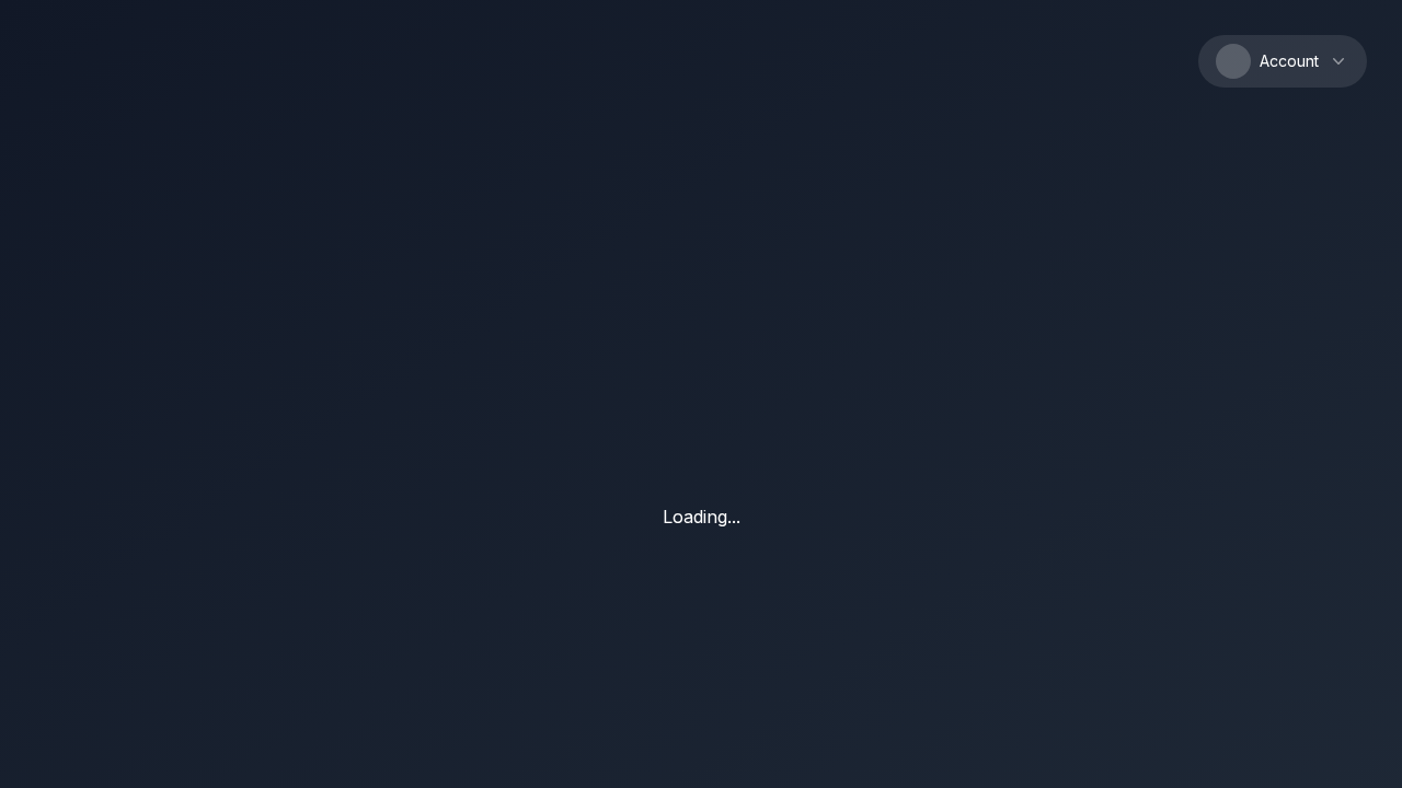 User dashboard overview