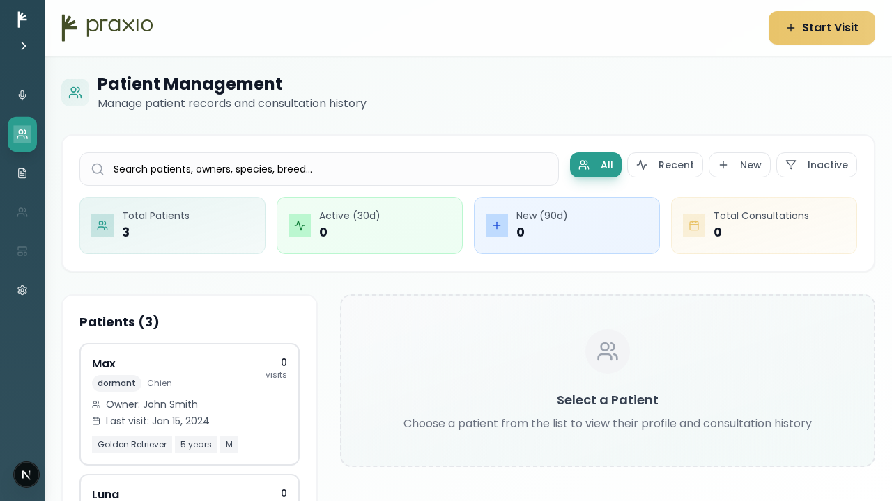 Patient management workspace